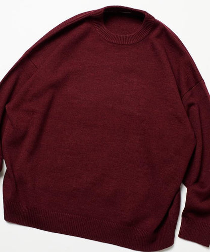 寬鬆版型 易打理 可水洗 圓領針織衫