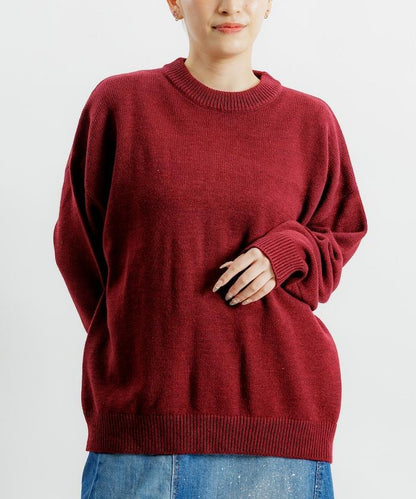 寬鬆版型 易打理 可水洗 圓領針織衫