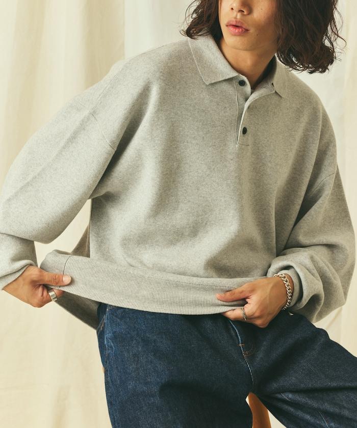Relax Fit 寬鬆版型 針織POLO衫