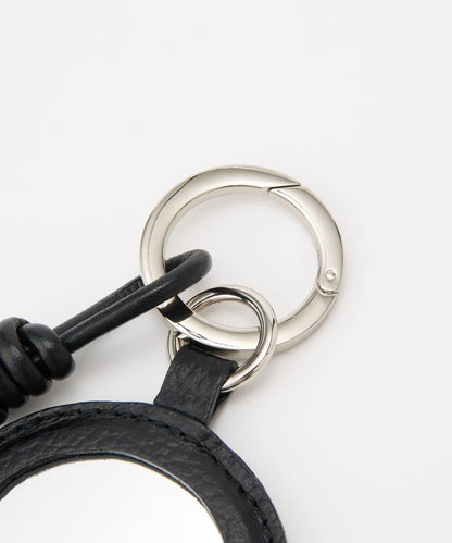 帶鏡子皮革掛飾