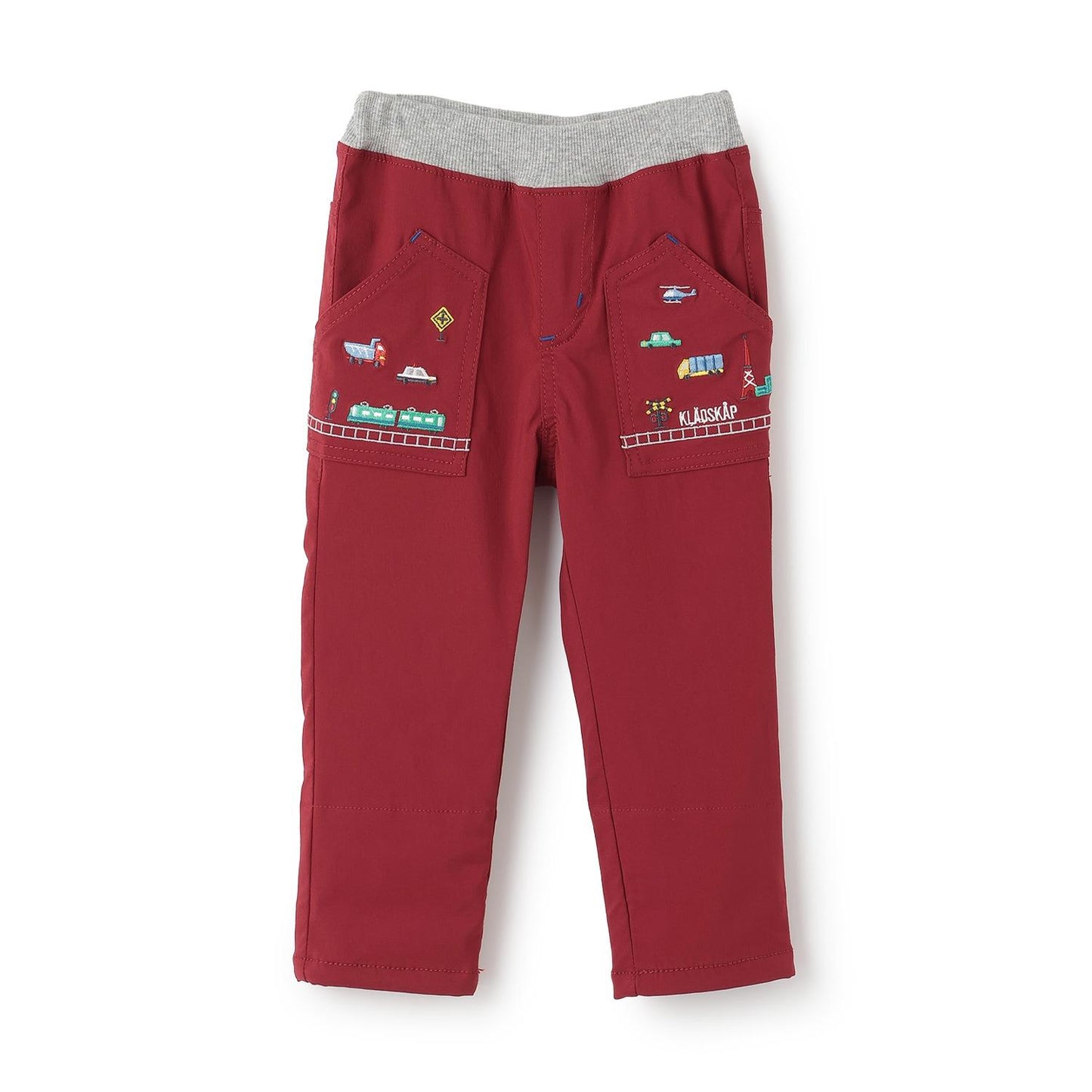 交通工具圖案長款直筒褲