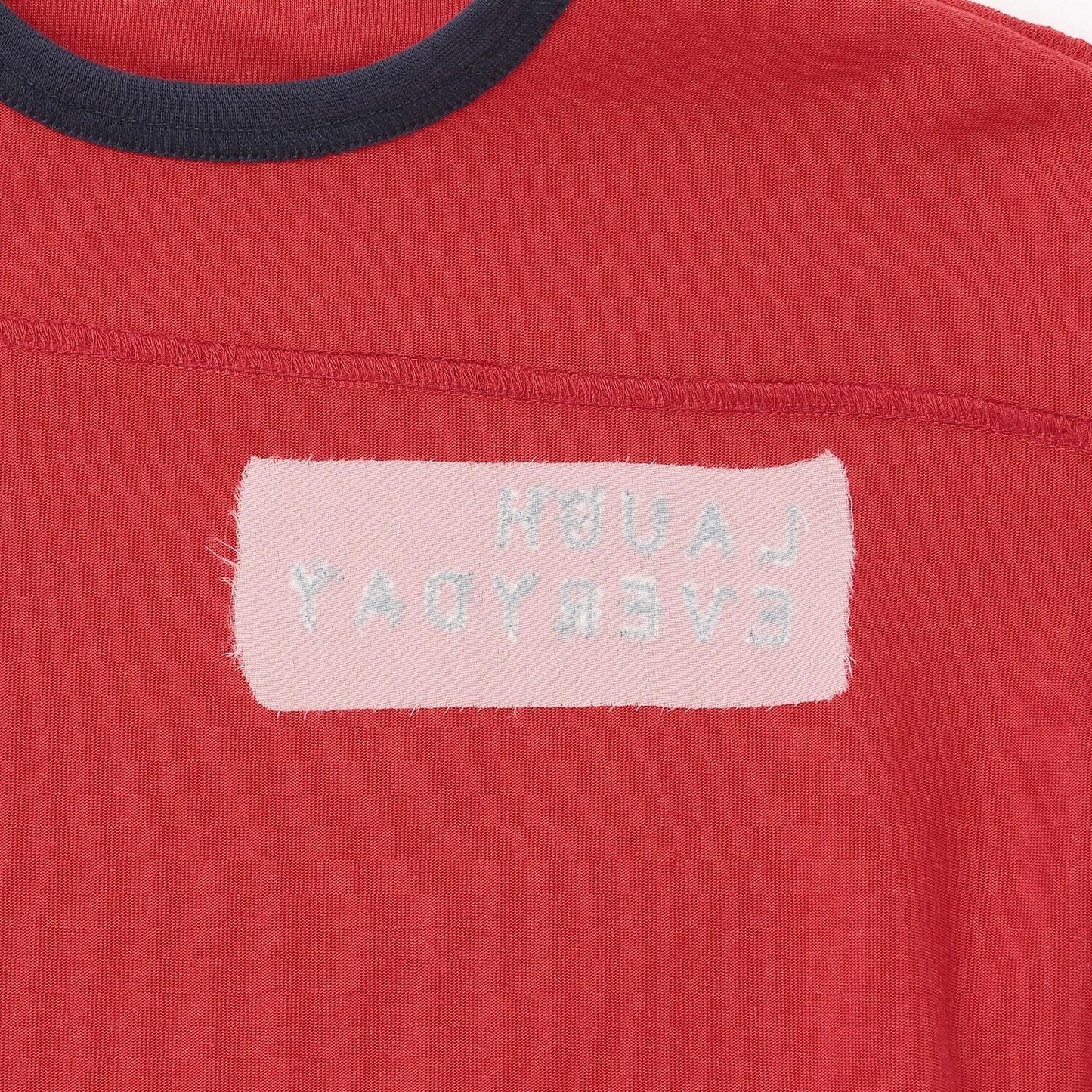 毛圈繡貼布七分袖T恤