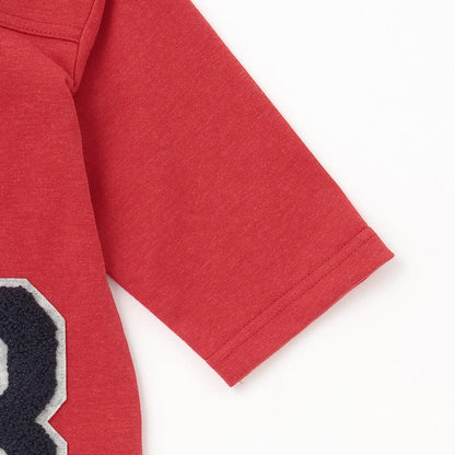 毛圈繡貼布七分袖T恤