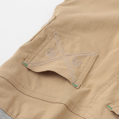 交通工具圖案長款直筒褲