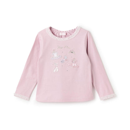 芭蕾刺繡長袖T恤