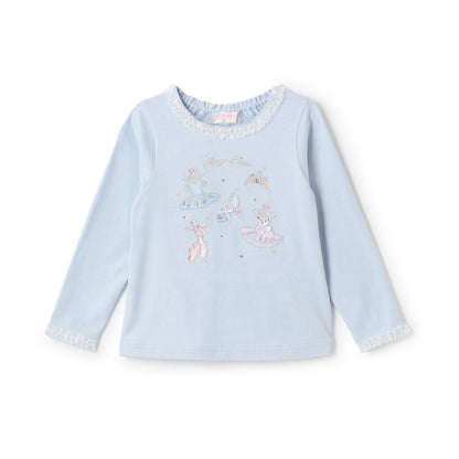 芭蕾刺繡長袖T恤