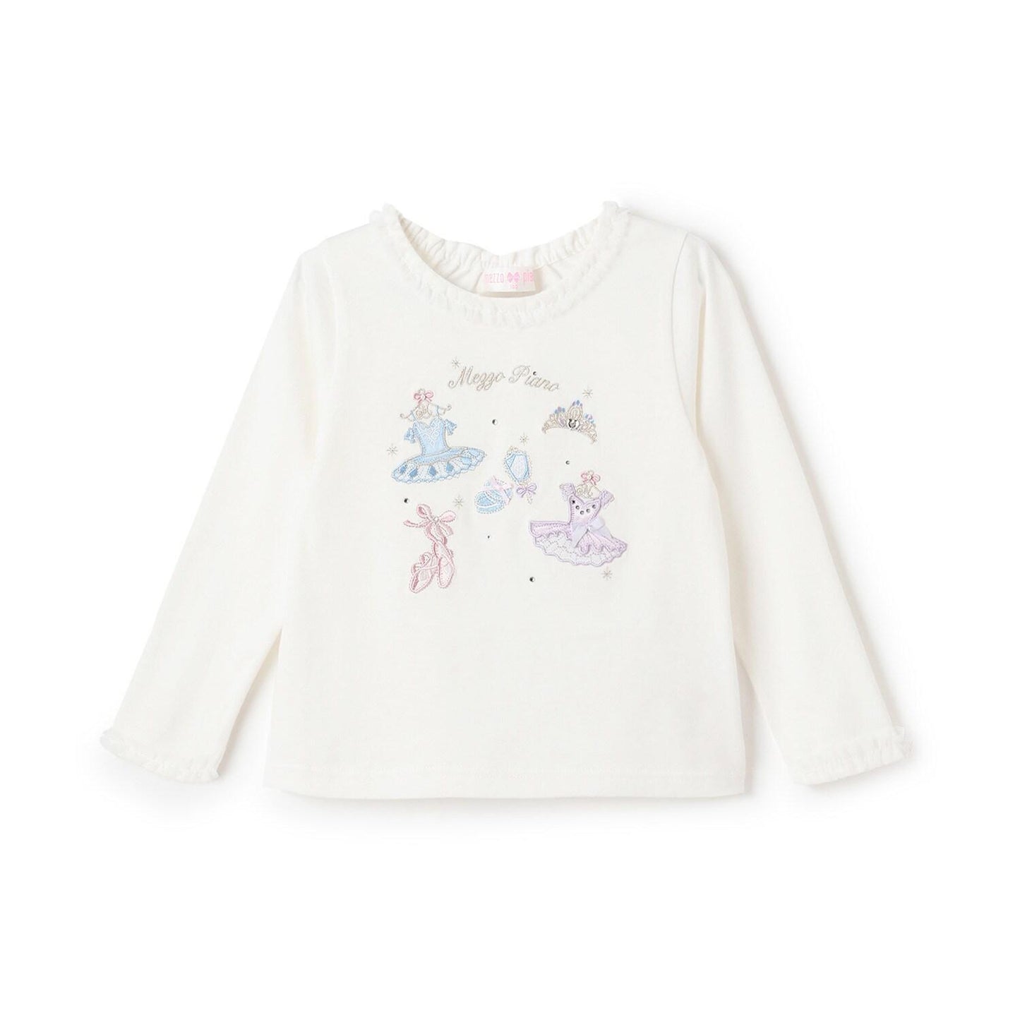 芭蕾刺繡長袖T恤