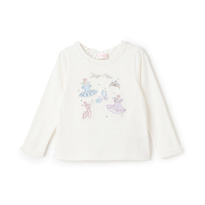 芭蕾刺繡長袖T恤