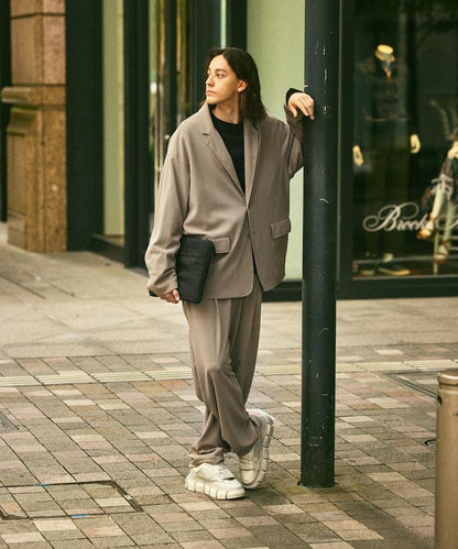 Relax Fit 寬鬆舒適西服套裝 休閒西裝外套 休閒長褲