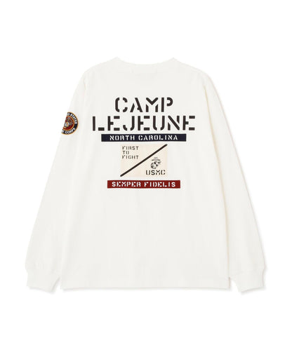 CAMP LEJEUNE拼接長袖T恤