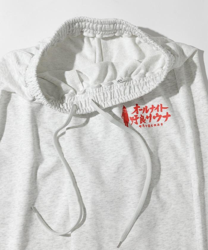 聯名 KANNAIGI × サウナ田ヒロユキ 長袖加絨館內服套裝 含束口揹包