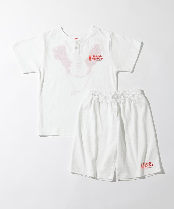 【KIDS】特別款 KANNAIGI × サウナ田ヒロユキ 印花套裝 館內服