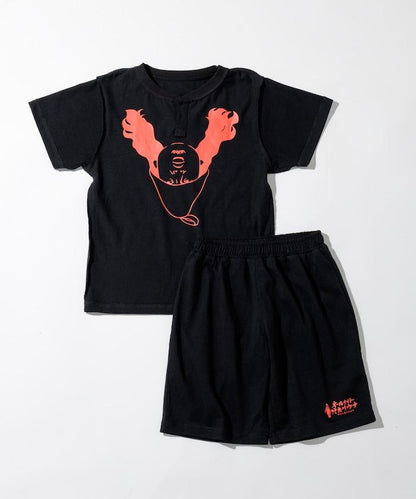 【KIDS】特別款 KANNAIGI × サウナ田ヒロユキ 印花套裝 館內服