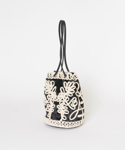 繡花天鵝絨手提包