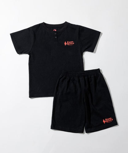 【KIDS】特別款 KANNAIGI × サウナ田ヒロユキ 印花套裝 館內服