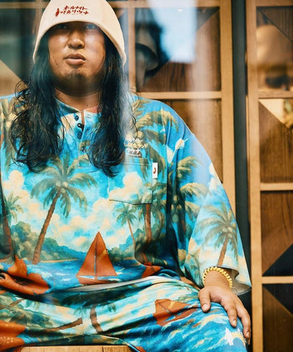 聯名 KANNAIGI × サウナ田ヒロユキ 加絨館內服套裝 附束口揹包