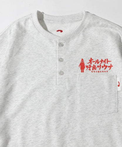 聯名 KANNAIGI × サウナ田ヒロユキ 加絨館內服套裝 附束口揹包