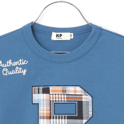 B貼布裝飾六分袖T恤