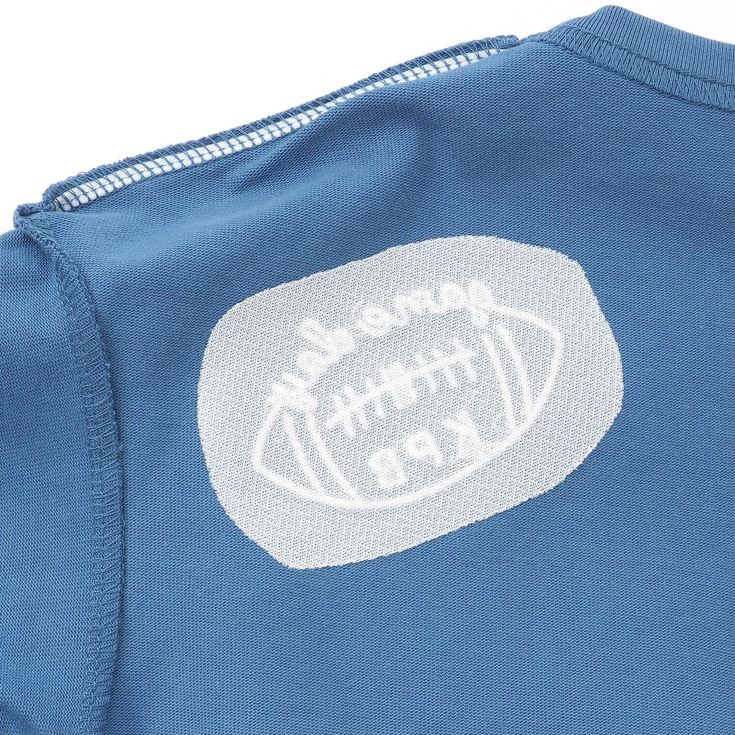 B貼布裝飾六分袖T恤