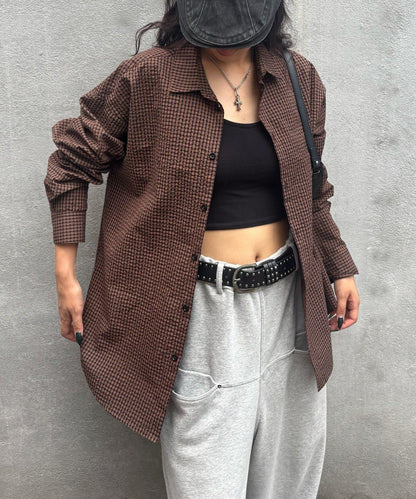 【WHO'S WHO gallery】格紋寬鬆襯衫