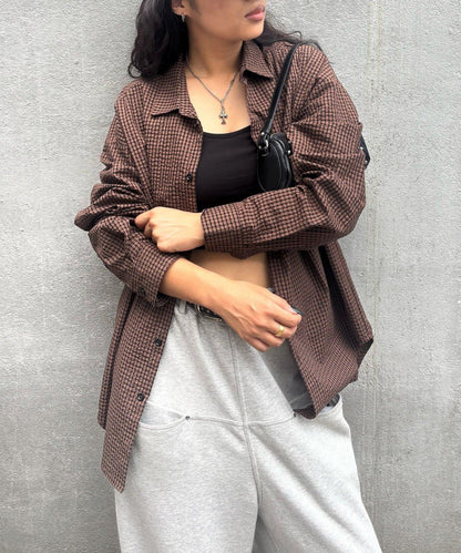 【WHO'S WHO gallery】格紋寬鬆襯衫