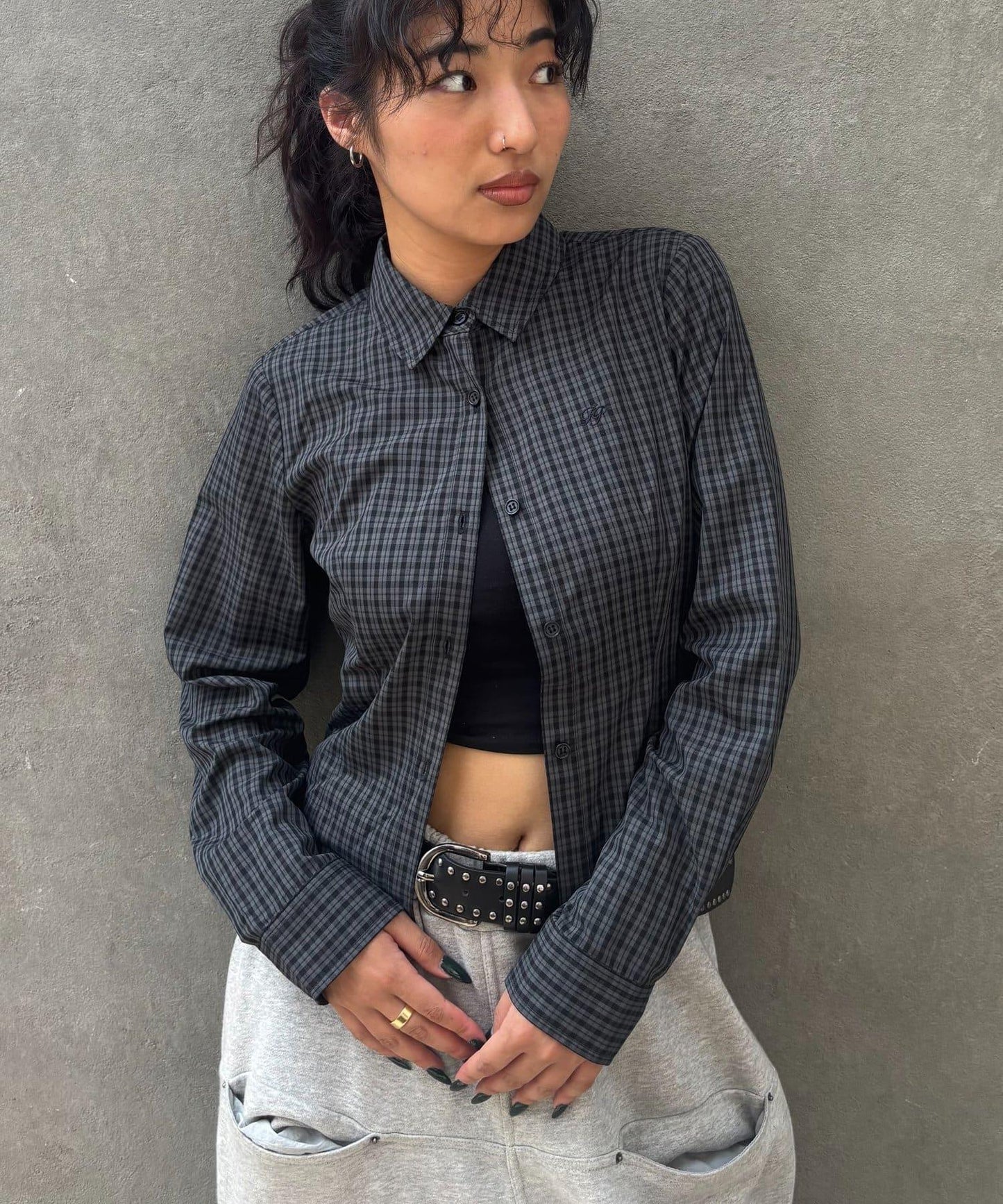 多色組合簡約飛鏢襯衫