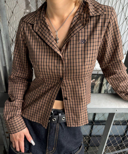 多色組合簡約飛鏢襯衫