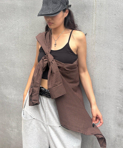 【WHO'S WHO gallery】格紋寬鬆襯衫