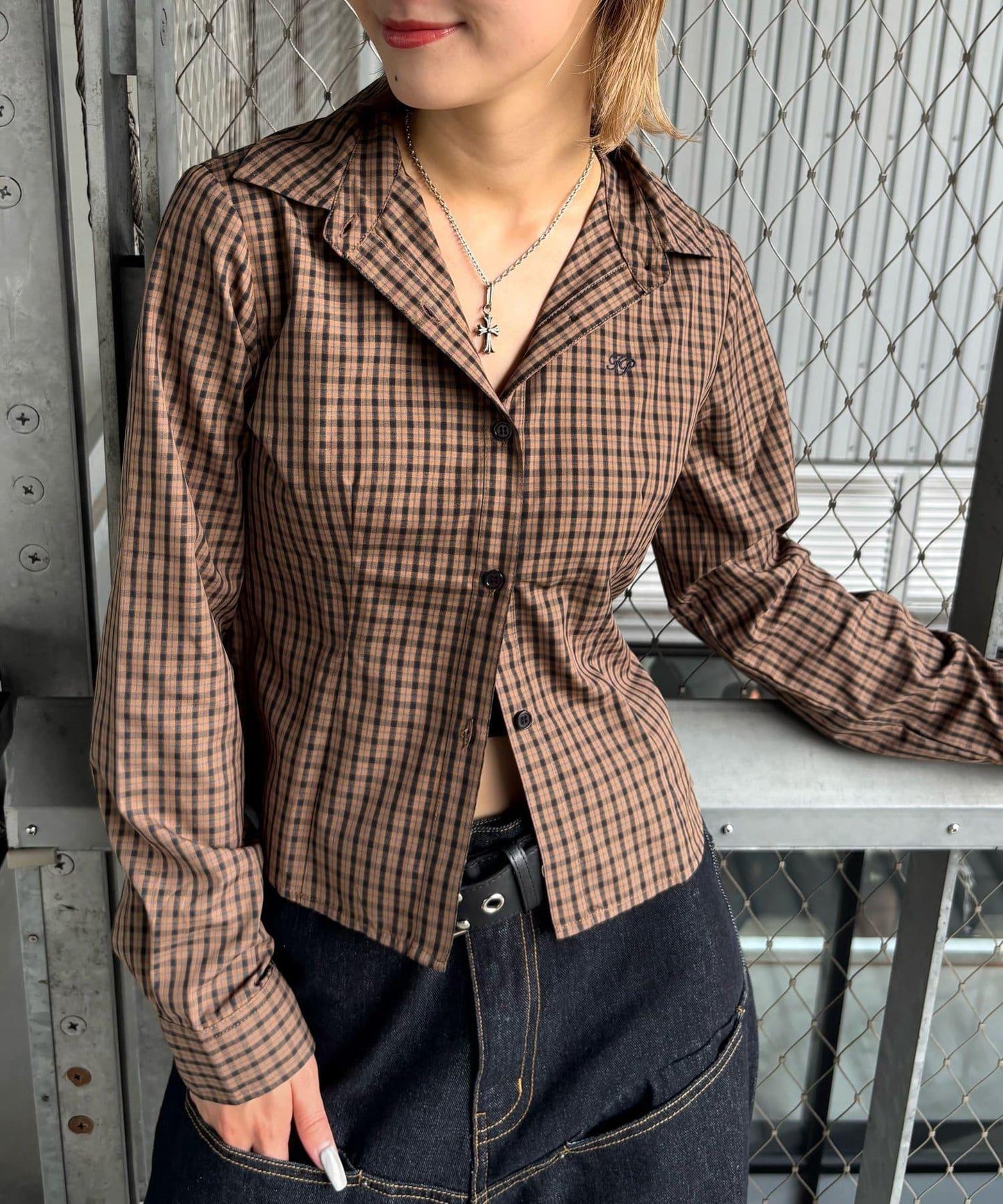 多色組合簡約飛鏢襯衫