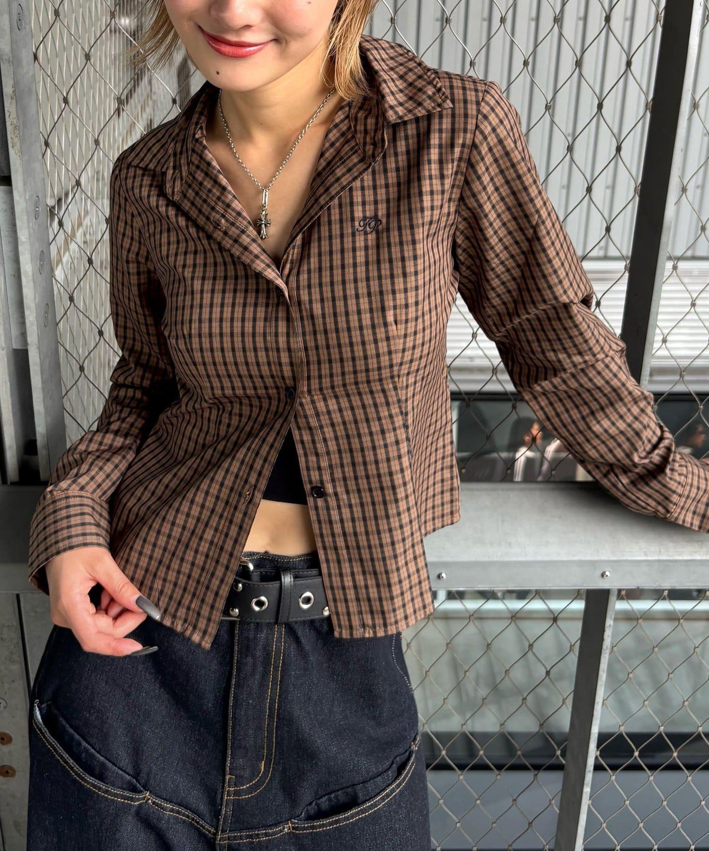 多色組合簡約飛鏢襯衫