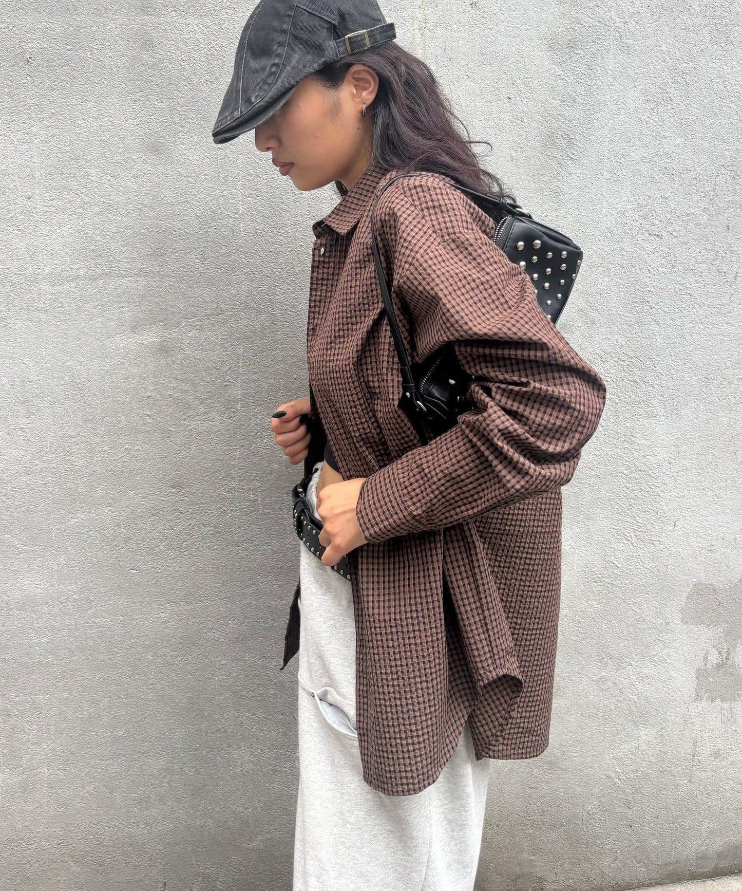 【WHO'S WHO gallery】格紋寬鬆襯衫