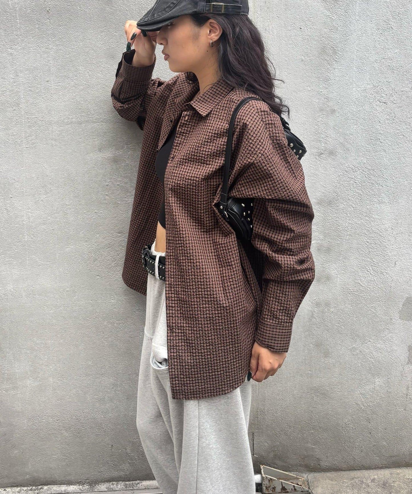 【WHO'S WHO gallery】格紋寬鬆襯衫