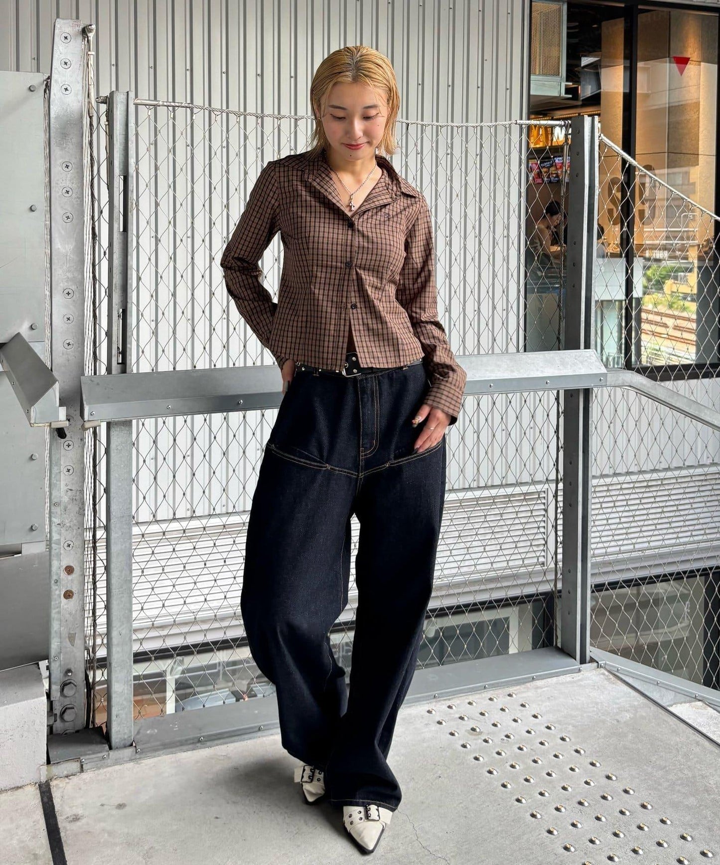 多色組合簡約飛鏢襯衫