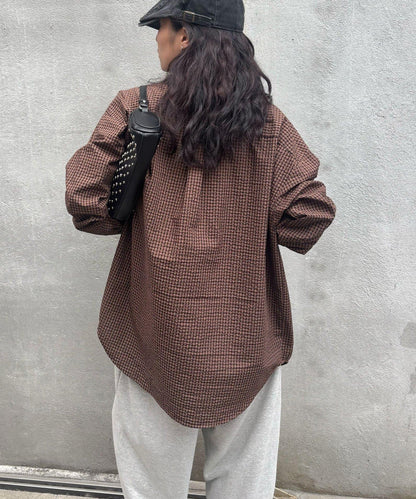 【WHO'S WHO gallery】格紋寬鬆襯衫