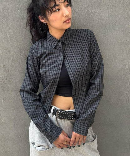 多色組合簡約飛鏢襯衫