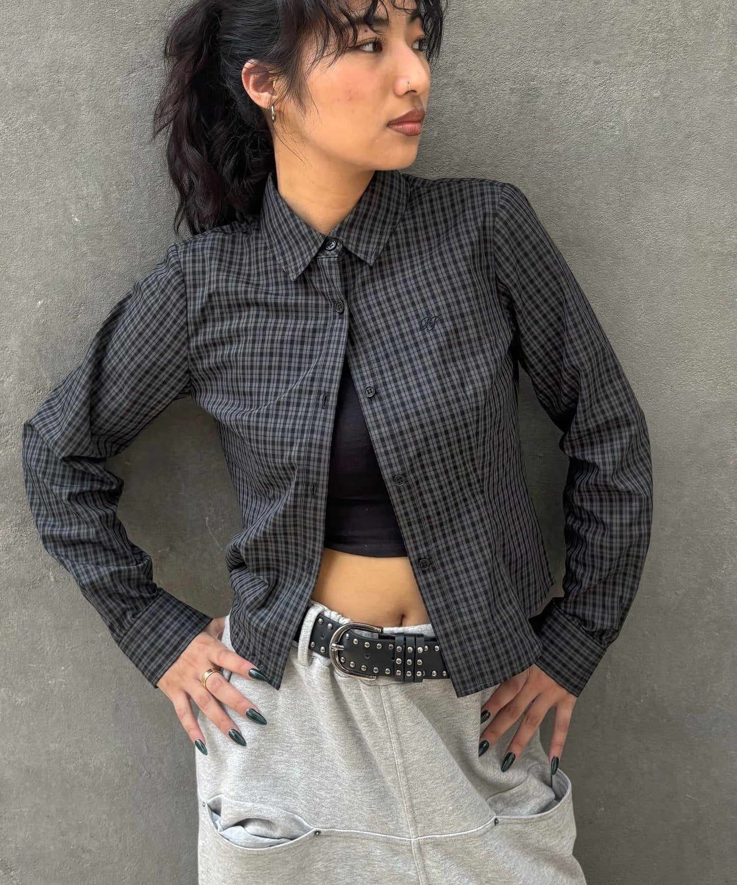 多色組合簡約飛鏢襯衫