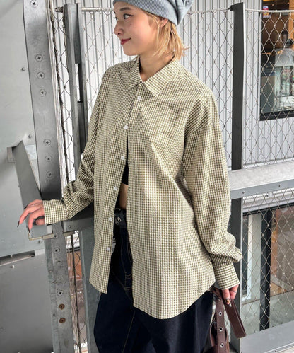 【WHO'S WHO gallery】格紋寬鬆襯衫