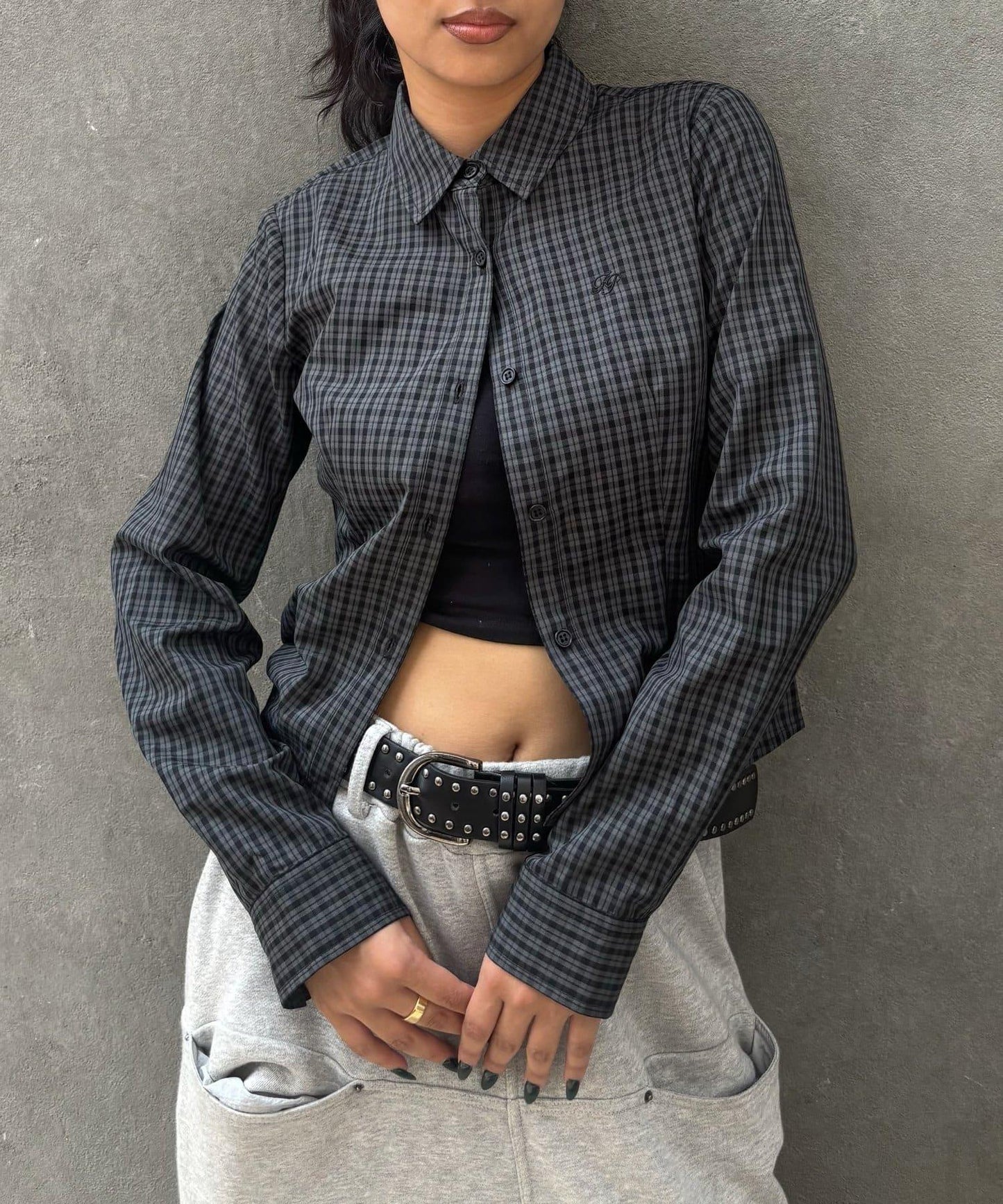 多色組合簡約飛鏢襯衫