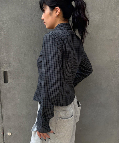 多色組合簡約飛鏢襯衫