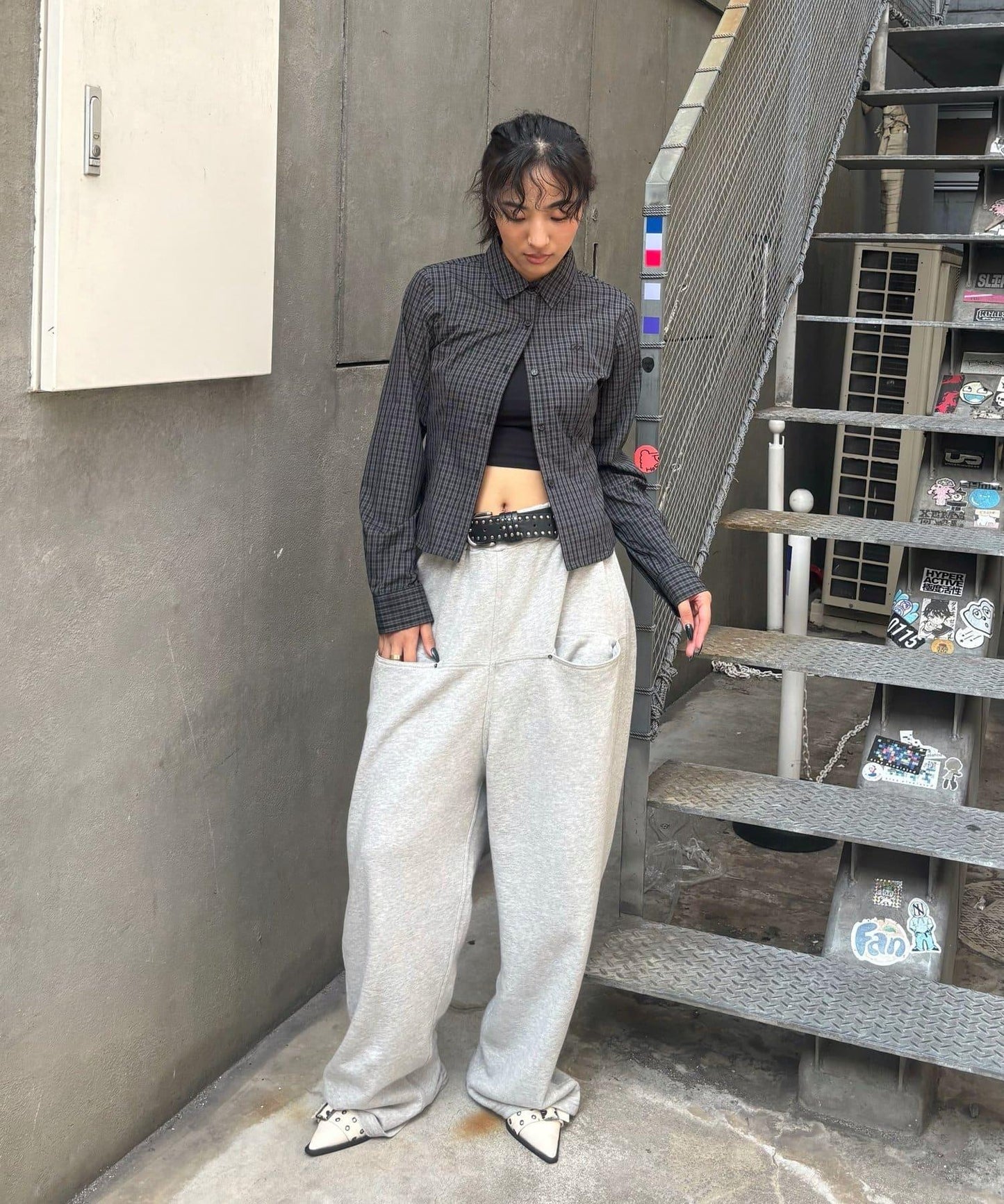 多色組合簡約飛鏢襯衫