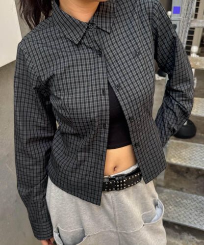 多色組合簡約飛鏢襯衫