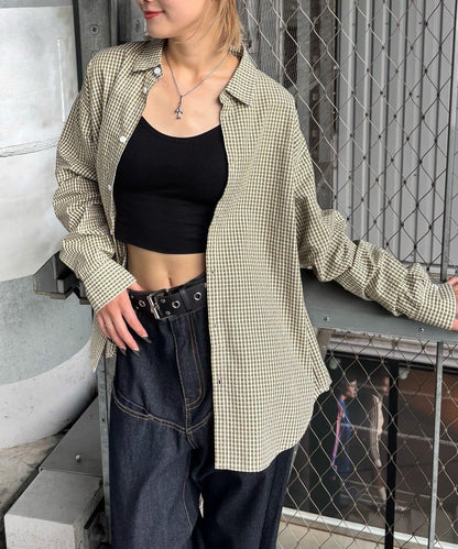 【WHO'S WHO gallery】格紋寬鬆襯衫