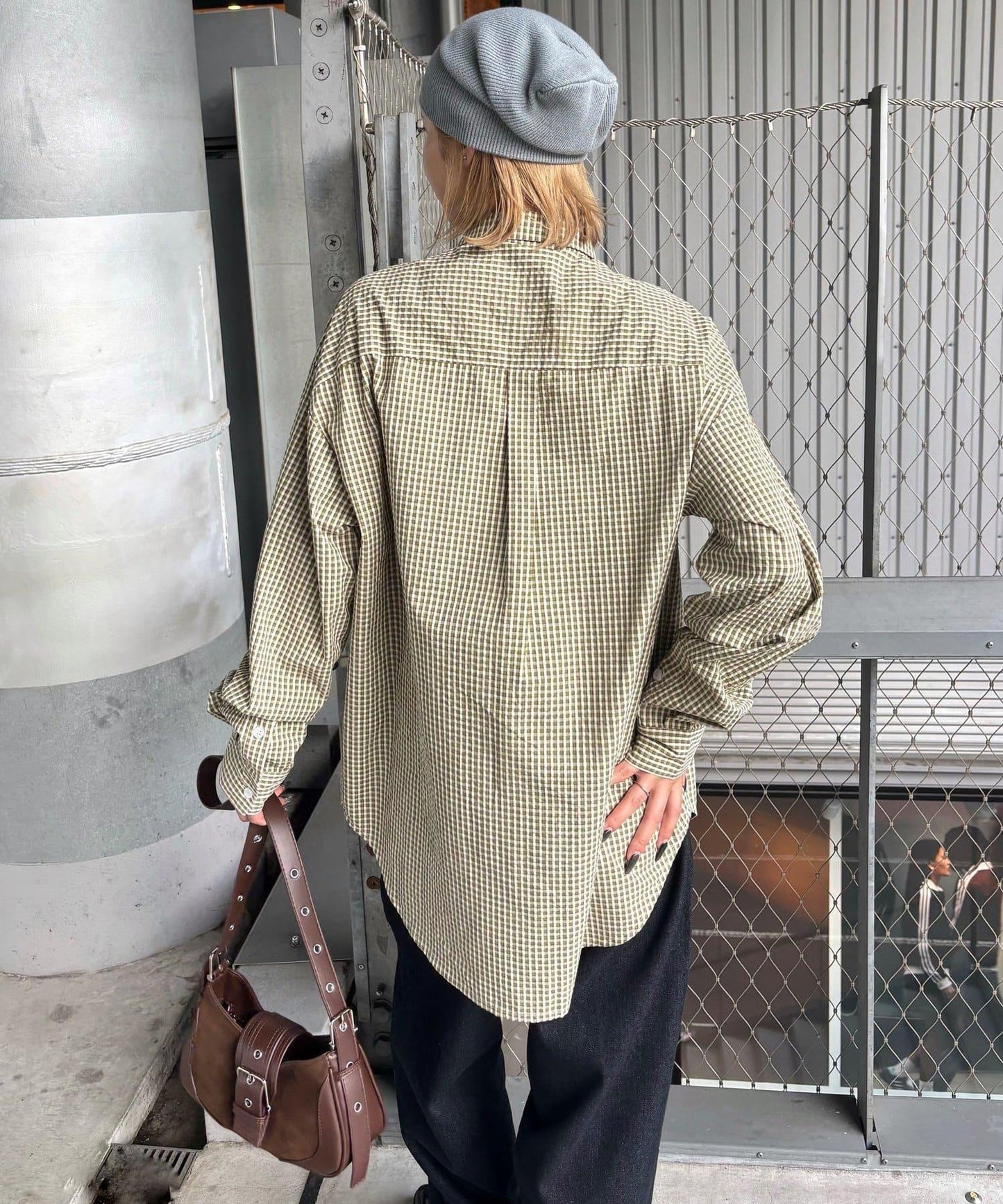 【WHO'S WHO gallery】格紋寬鬆襯衫