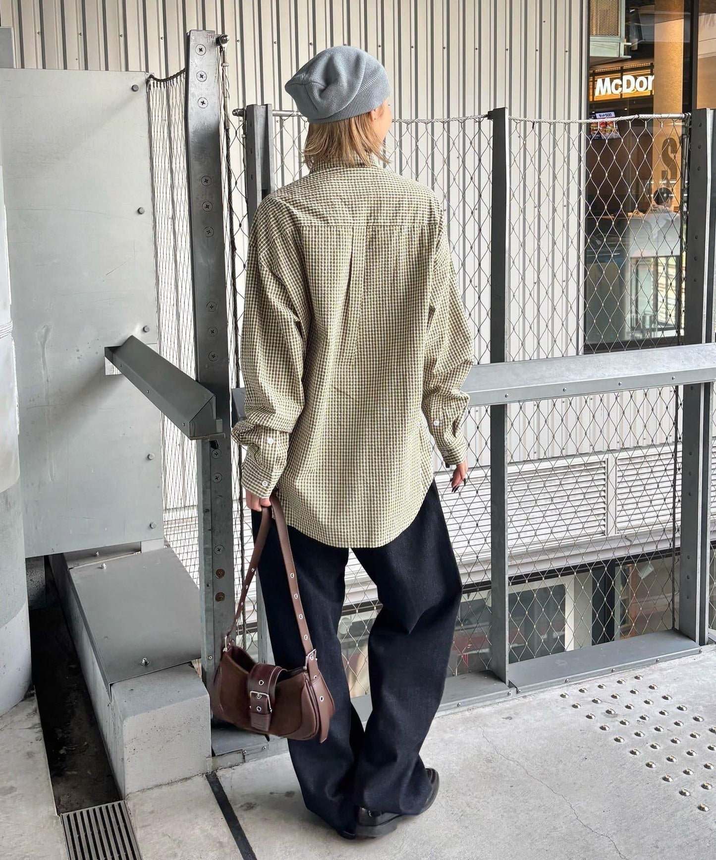 【WHO'S WHO gallery】格紋寬鬆襯衫