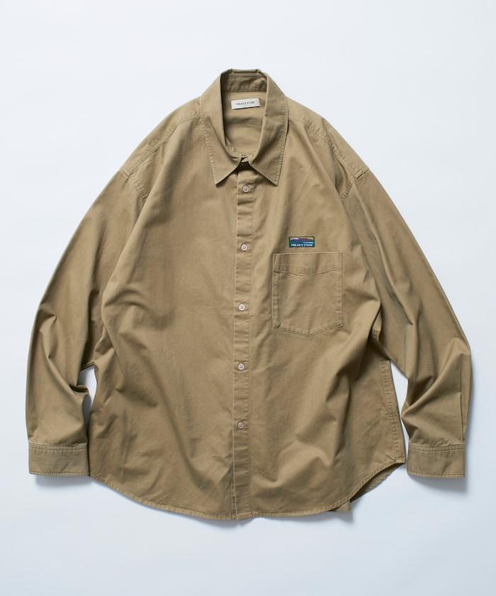 寬鬆版型水洗常規領襯衫