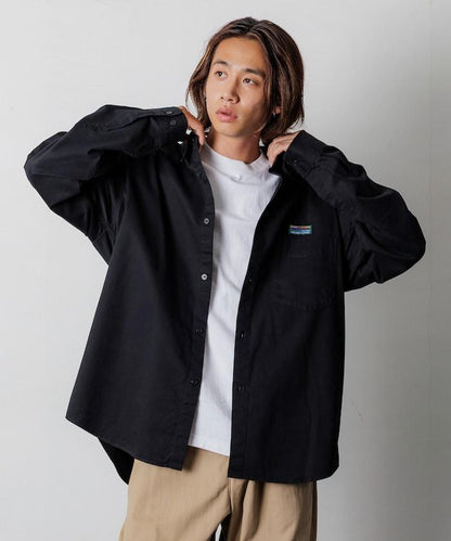 寬鬆版型水洗常規領襯衫