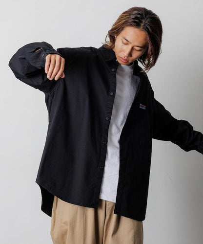 寬鬆版型水洗常規領襯衫