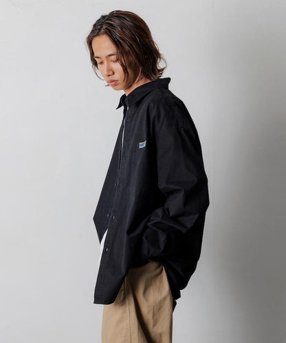 寬鬆版型水洗常規領襯衫