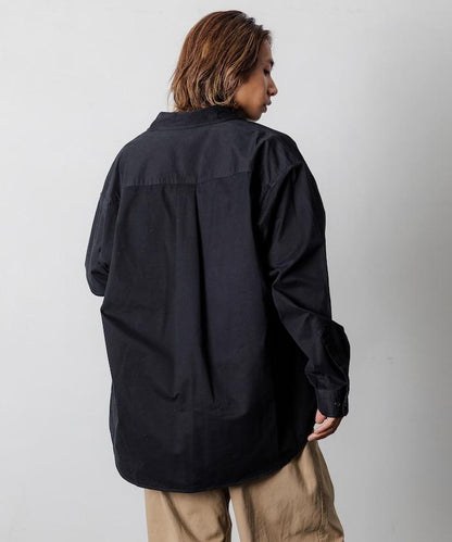 寬鬆版型水洗常規領襯衫