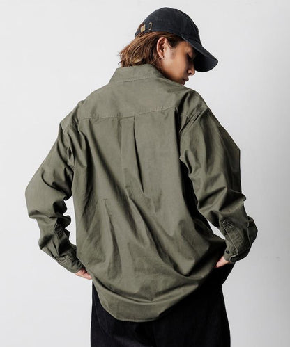 寬鬆版型水洗常規領襯衫